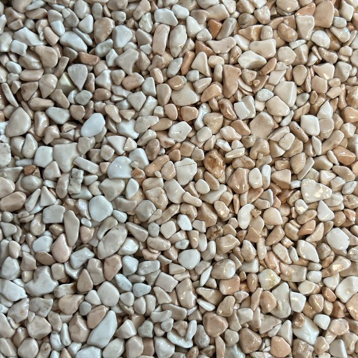 Mandelbeige Marmor-Naturstein, Nahaufnahme