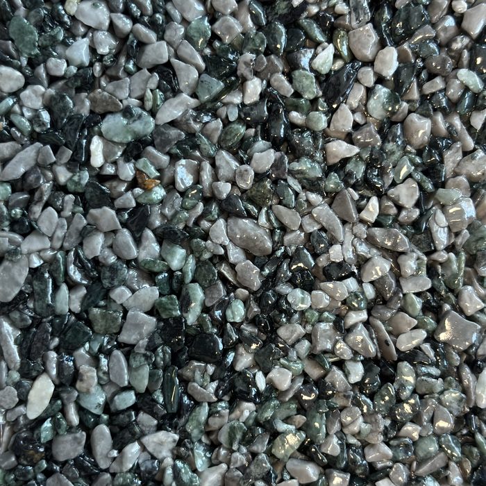 Jademix Steinteppich-Farbmix, Nahaufnahme